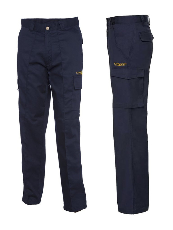 Kingdom Mens Cargo Trousers - Navy